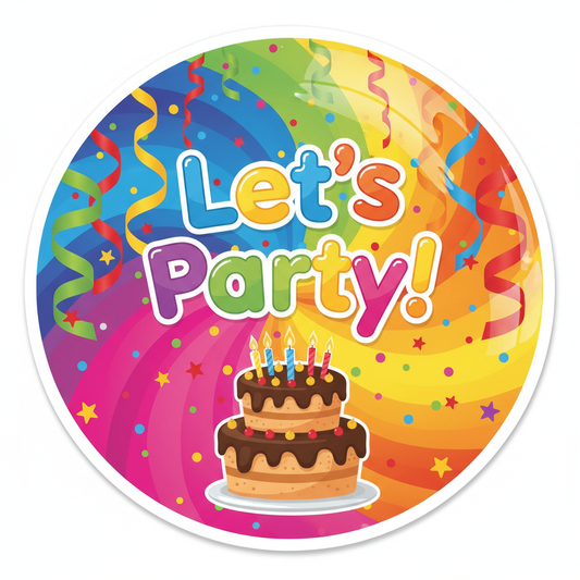 Let's Party Sticker