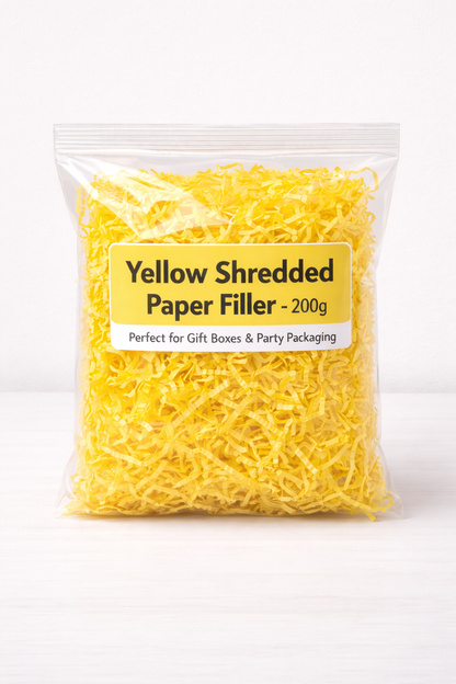 Yellow Shredded Paper Filler – 200g
